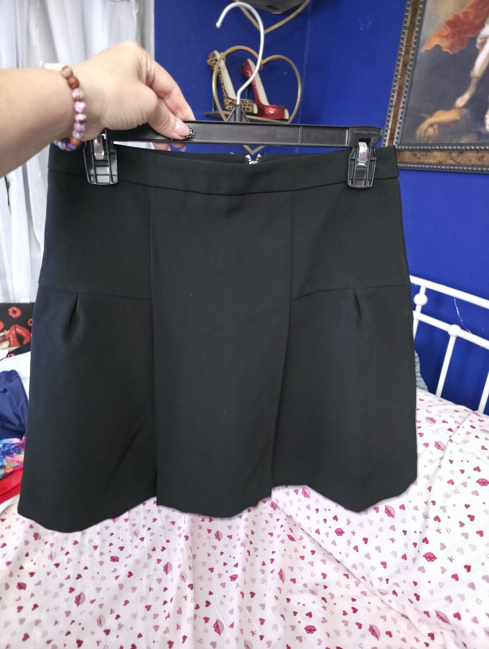 Express Black Skort with Subtle Pleats